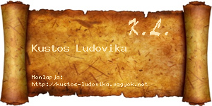 Kustos Ludovika névjegykártya